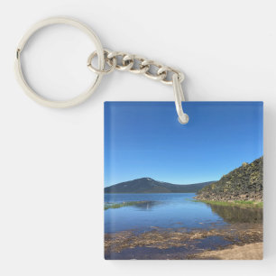 Davis Lake with Lava Rocks, Oregon Keychain