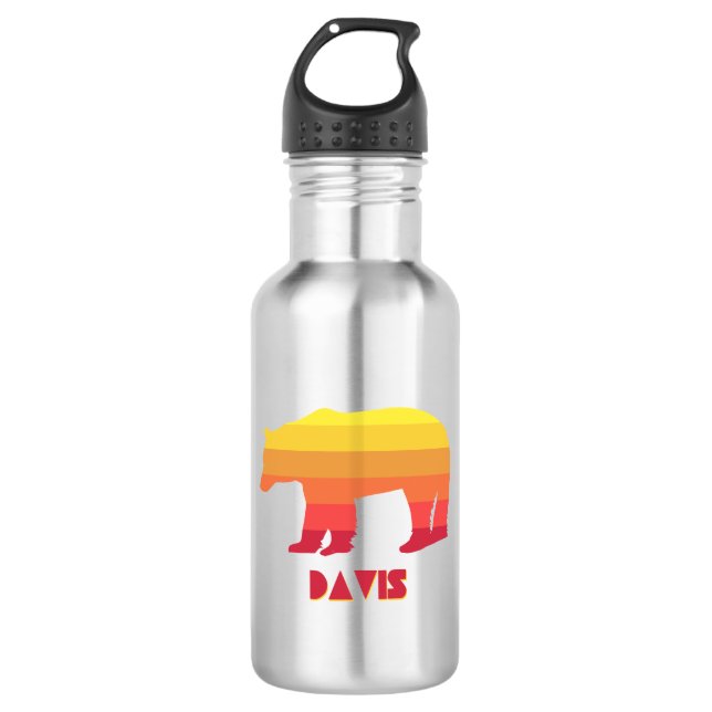 Davis West Virginia Rainbow Bear 532 Ml Water Bottle (Front)