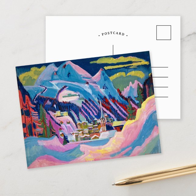 Davos in Winter | Ernst Ludwig Kirchner Postcard (Creator Uploaded)