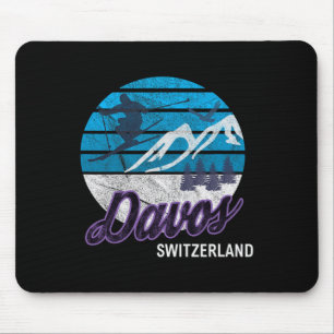 Davos Swiss Alps Switzerland Ski Resort Snowboardi Mouse Pad