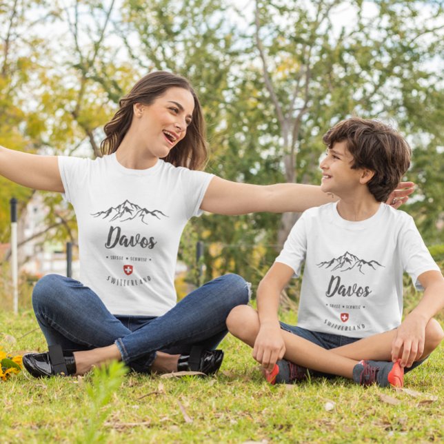 Davos, Switzerland. Custom Mountain Adventure  T-Shirt (Creator Uploaded)