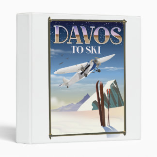 Davos Switzerland travel poster Binder