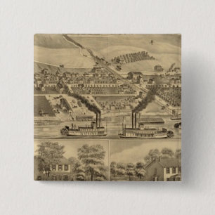 Davosburgh coal works 2 inch square button