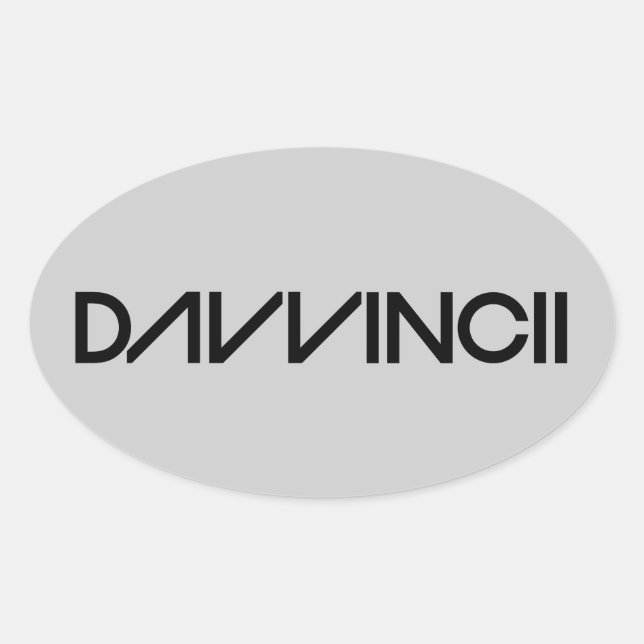 Davvincii Oval Sticker (Front)