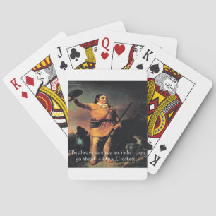 Davy Crocket "Go Ahead" Wisdom Quote Playing Cards