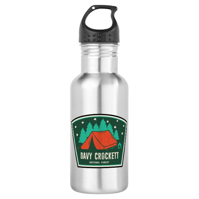 Davy Crockett National Forest Camping 532 Ml Water Bottle (Front)
