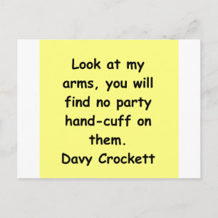 davy crockett quote postcard