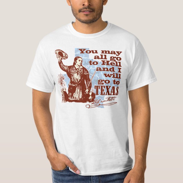 Davy Crockett Texas T-Shirt (Front)
