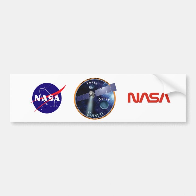 DAWN - A NASA Discovery Mission Bumper Sticker (Front)