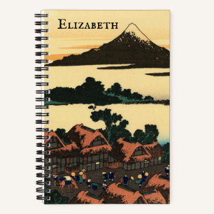 Dawn at Isawa: Vintage Japanese Woodblock Print Notebook
