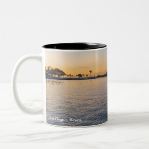 dawn breaks in chapala mexico Two-Tone coffee mug