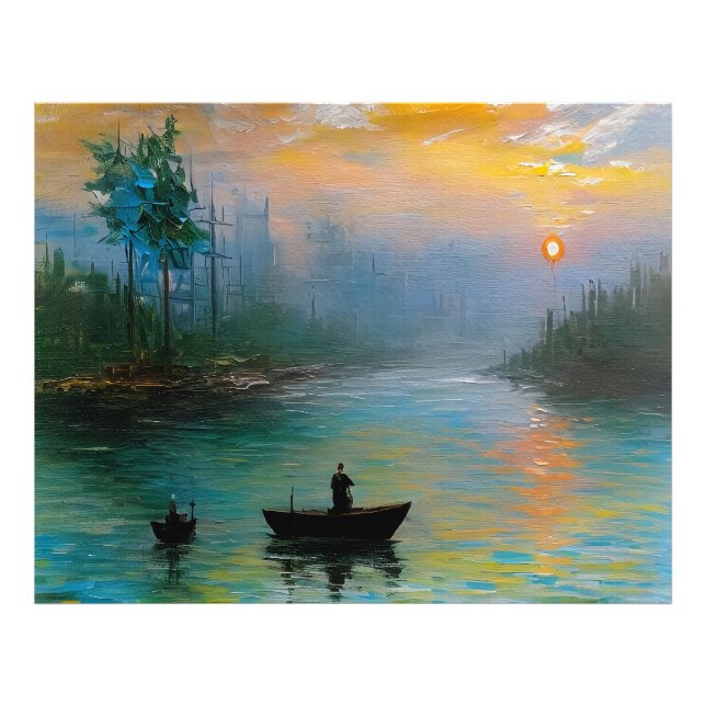 Dawn Fishing Photo Print (Front)