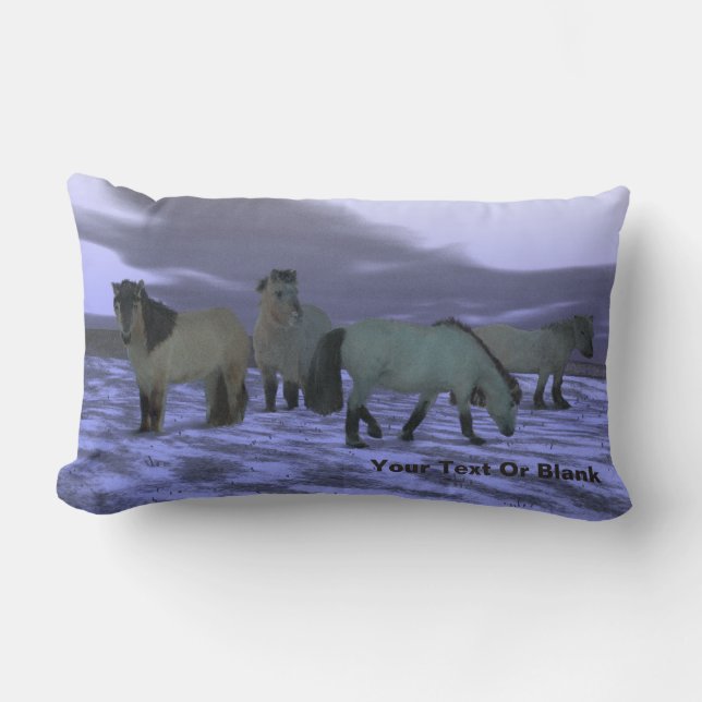 Dawn Horse Lumbar Pillow (Front)