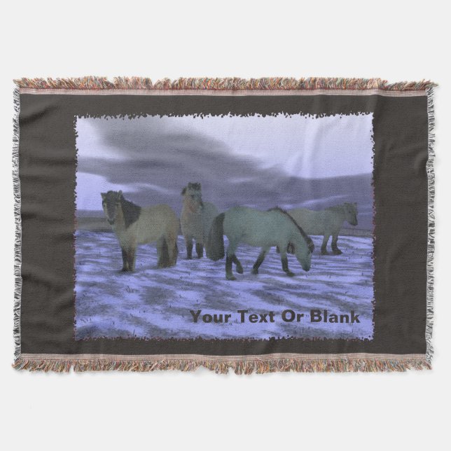 Dawn Horse Throw Blanket (Front)
