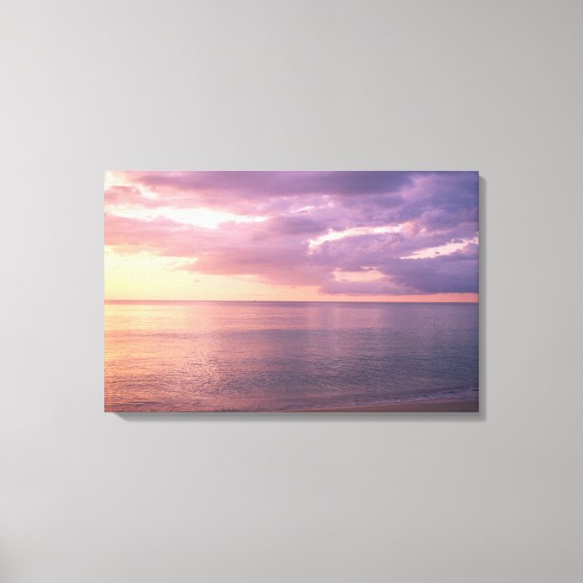 Dawn meets beach canvas print (Front)