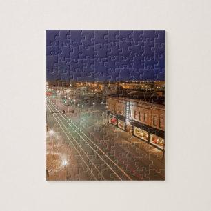 Dawn on Main Street of Bismarck, North Dakota Jigsaw Puzzle