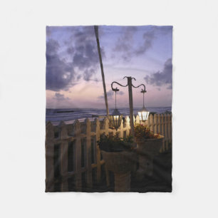 Dawn on the Beach Fleece Blanket
