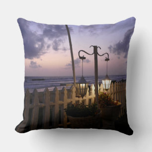 Dawn on the Beach Throw Pillow