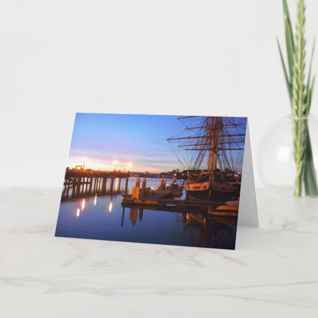 Dawn on the Dana Point Pilgrim Card (Front)