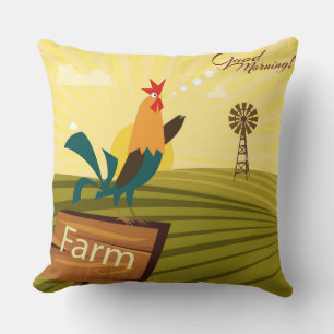 Dawn On The Farm Decorative Pillow