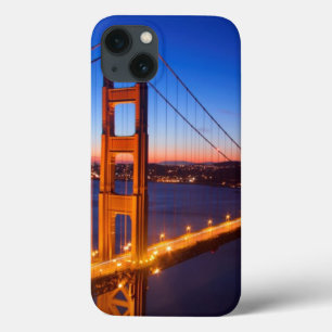 Dawn over San Francisco and Golden Gate Bridge. iPhone 13 Case