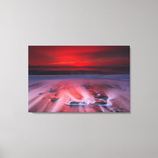 Dawn Over The Stormy Sea Canvas Print (Front)