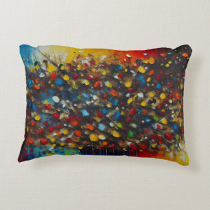 Dawn overture over New York abstract print Accent Pillow