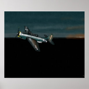 'Dawn Patrol'  Grumman Avenger Pacific 1944 Poster