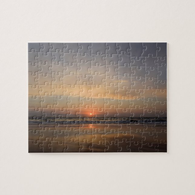 Dawn Reflections at Cocoa Beach, Florida - 8x10 Jigsaw Puzzle (Horizontal)
