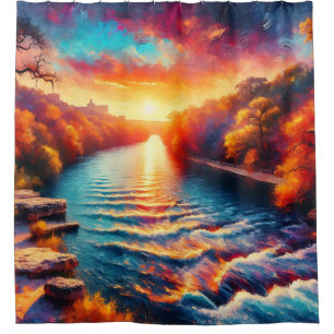 "Dawn’s Tranquil Embrace: Comal River Sunrise"