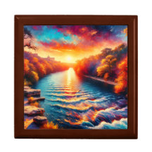 "Dawn’s Tranquil Embrace: Guadalupe River Sunrise"