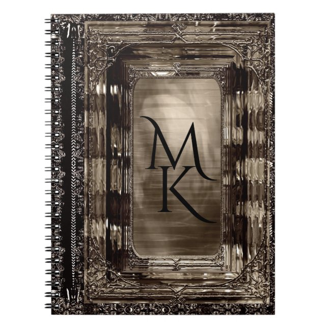 Dawn Sable Elegant Monogram Notebook (Front)