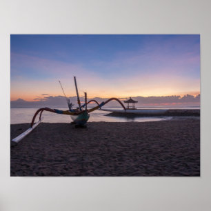 Dawn, Sanur, Bali, Indonesia Poster