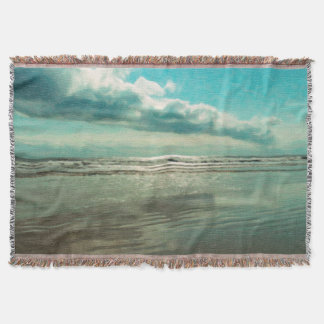Dawn Skies at the Beach Throw Blanket