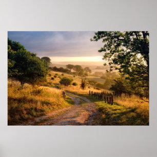 Dawn Sunshine   English Countryside Poster