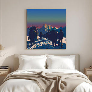 Dawn Yak Caravan Everest Collectable Artwork Canvas Print