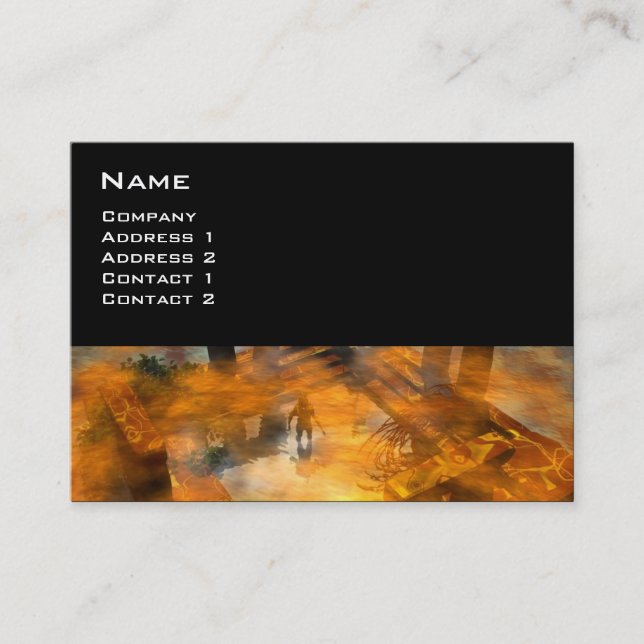 DAWNING DARK/ ALIEN WORLDS Science Fiction Business Card (Front)