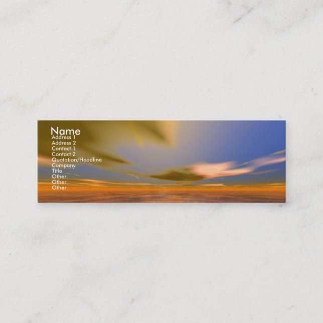 DAWNING DARK/Clouds of Dreamscape Science Fiction Mini Business Card (Front)