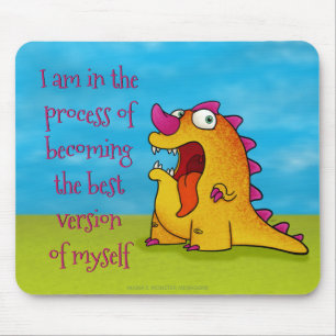 Dax the Dino Monster, w/quote mousepad