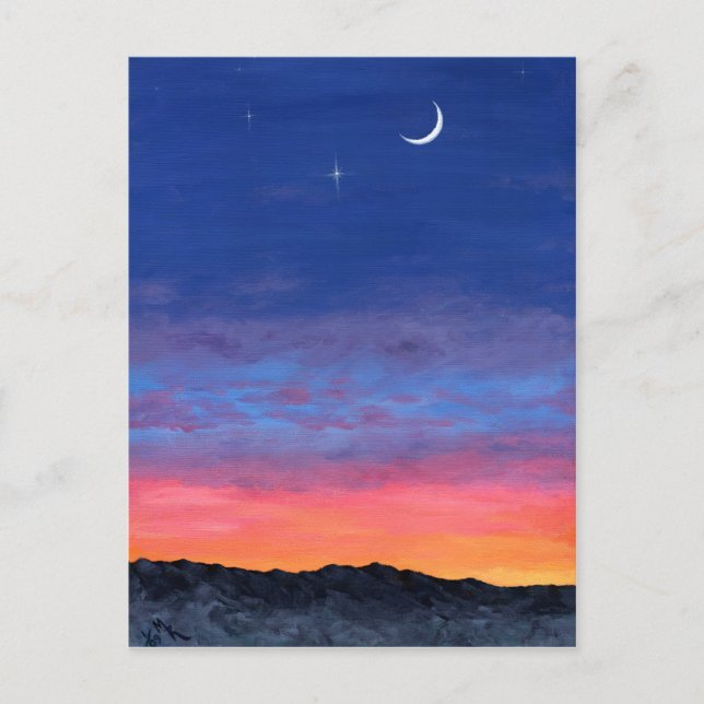 day2night Sunset Painting Postcard (Front)