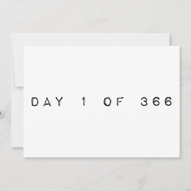 day 1 of 366 HAPPY LEAP YEAR Invitation (Front)