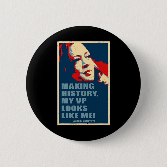 Day 2021 Kamala Harris  2 Inch Round Button (Front)