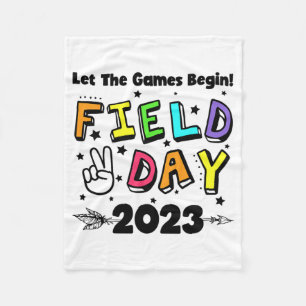 Day 2023 Let The Games Begin Kids Boys Girls Teach Fleece Blanket