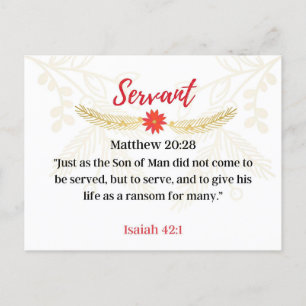 Day 22 Names Of Jesus Servant Advent Postcard