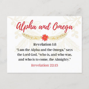 Day 25   Names Of Jesus Alpha And Omega Advent  Postcard