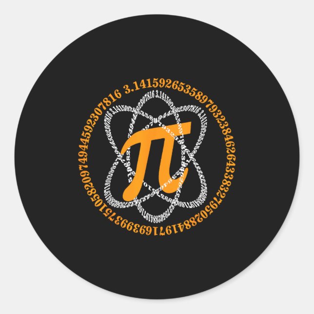 Day 3,14 Number Symbol Math Science Gift  Classic Round Sticker (Front)