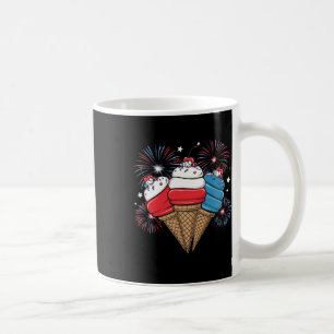 Day 4th Of July Ice Cream Women Men Kids  Coffee Mug