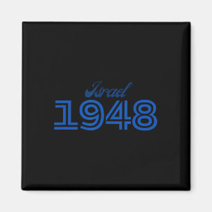 Day 76 Israel - 1948 Am Israel Chai - Jewish  Magnet