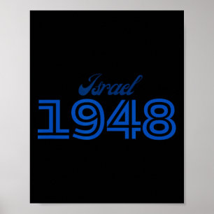 Day 76 Israel - 1948 Am Israel Chai - Jewish  Poster