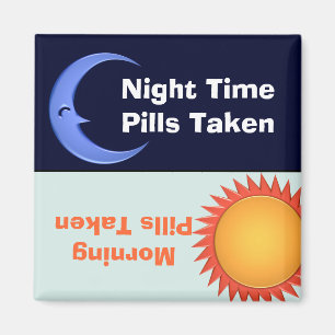 Day and Night Medication Reminder Magnet